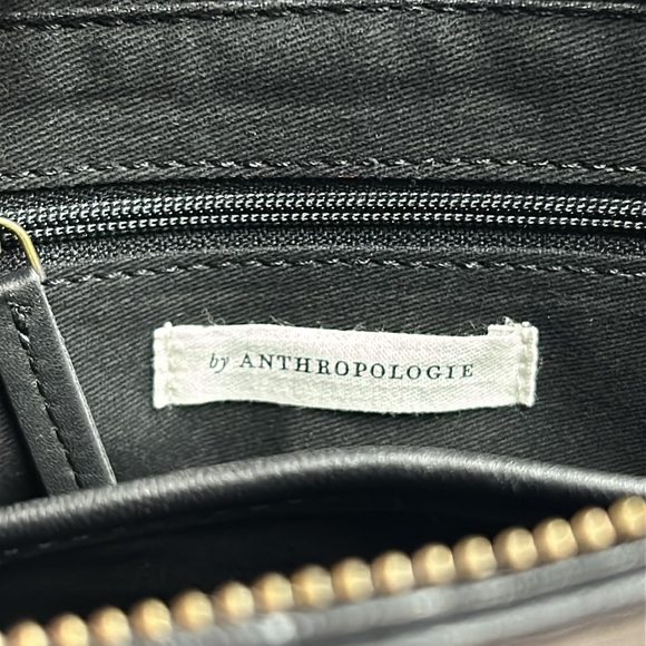 Like New Anthropologie Julien Mini Black Sheep Leather Round Purse Hand Bag - Picture 9 of 16